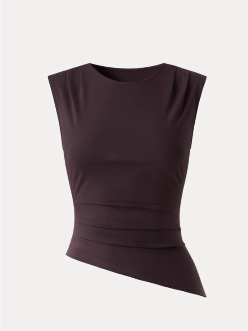 OGL VISCOSE BLEND ANGLED TOP IN PURPLE GLOAM NWT